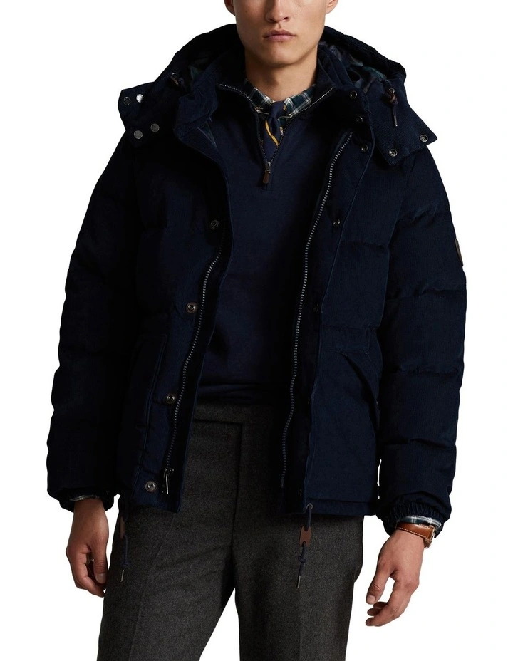The Wainwright Corduroy Down Jacket in Navy