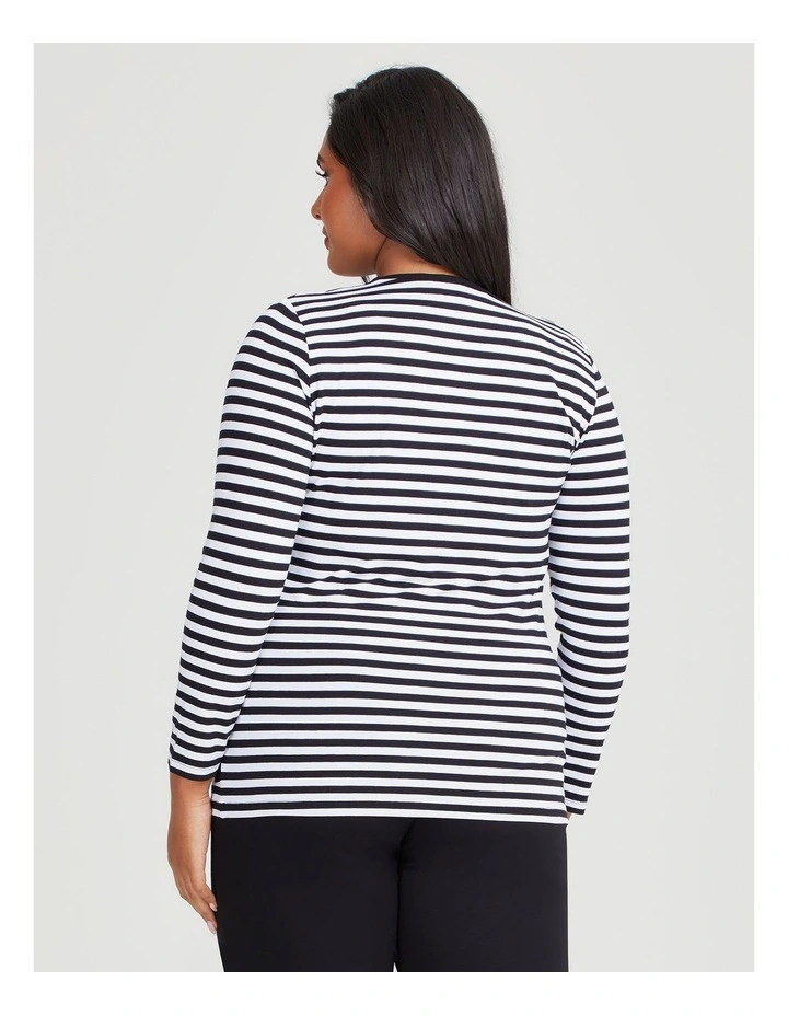 Natural Essie Top in Stripe