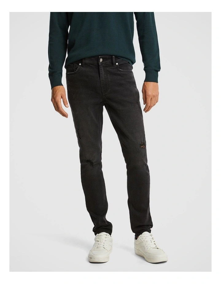 Gonzalez Skinny Jeans in Washed Black
