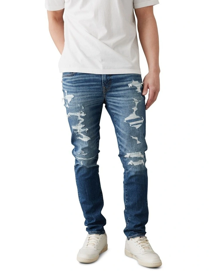 AirFlex+ Ultrasoft Patched Skinny Jean in Indigo Waters