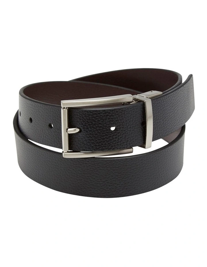 Archer Leather Reversible Belt in Black/Brown
