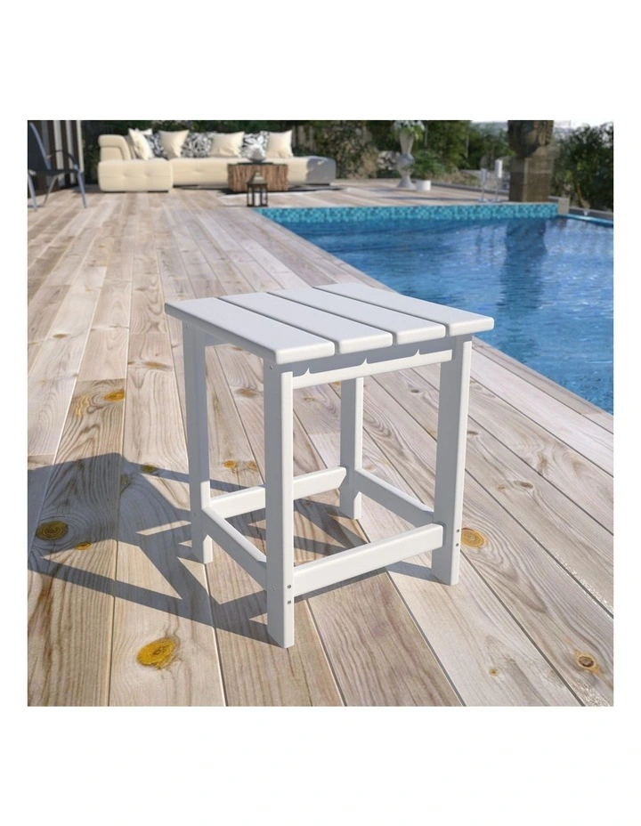 Square Side Table in White