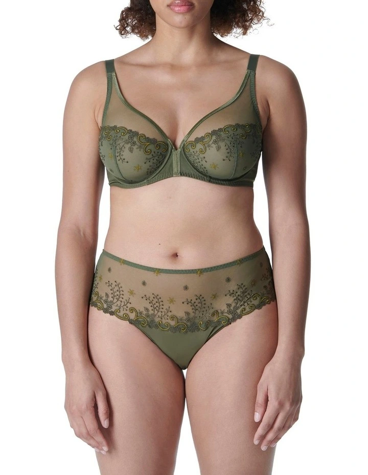Delice Full Cup Plunge Bra In Green
