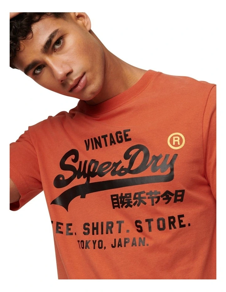 Vintage Logo Store Classic Tee in Havana Orange