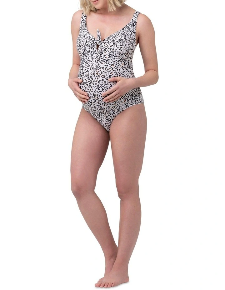 Pebbles Tie Front One Piece in Multi