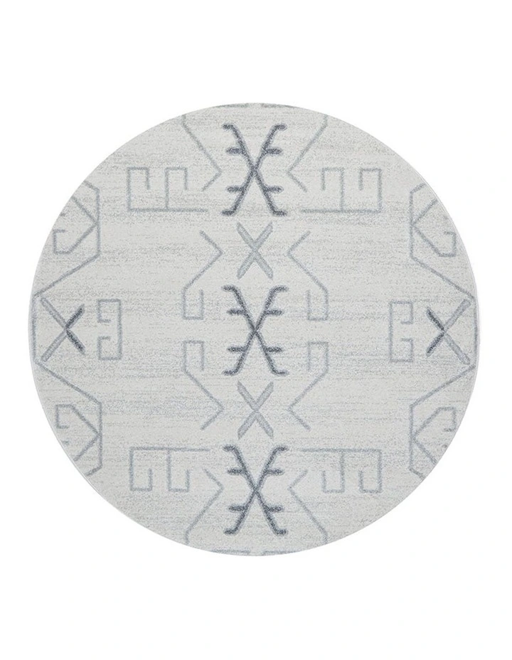 Paradise Cala Round Rug in White