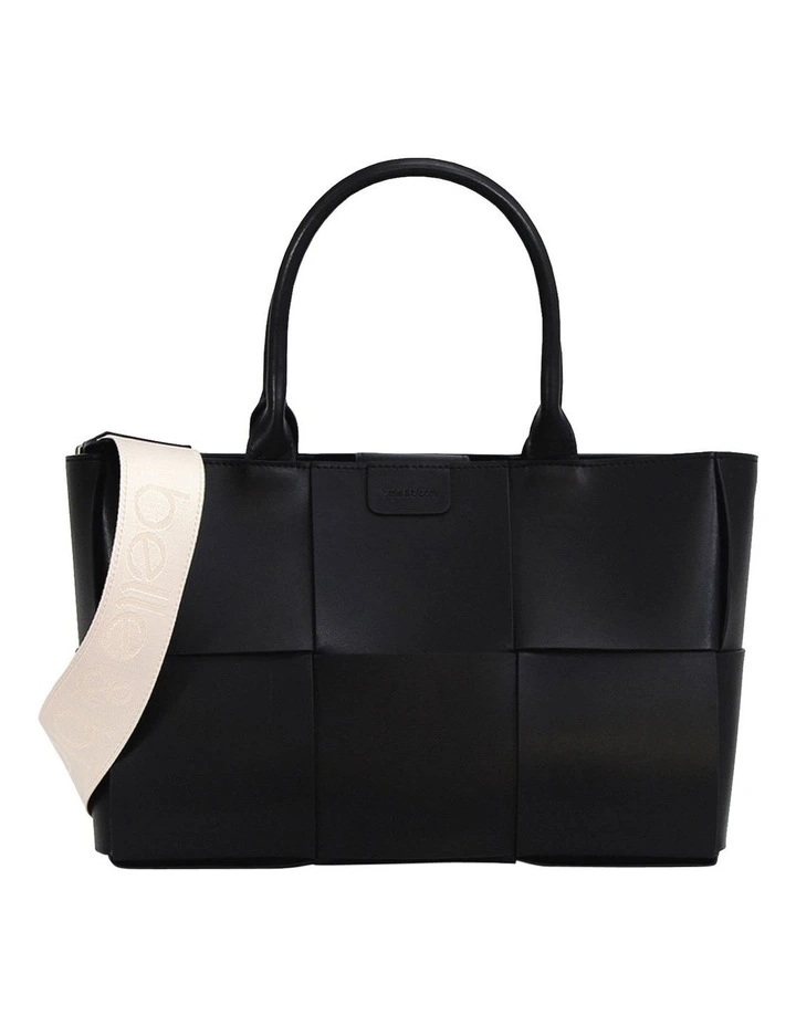 Long Way Home Woven Tote in Black
