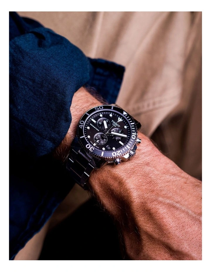 Seastar 1000 Chronograph T1204171105100 Watch in Black