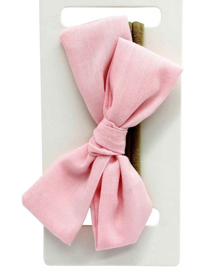 Basic Cotton Bow in Pink