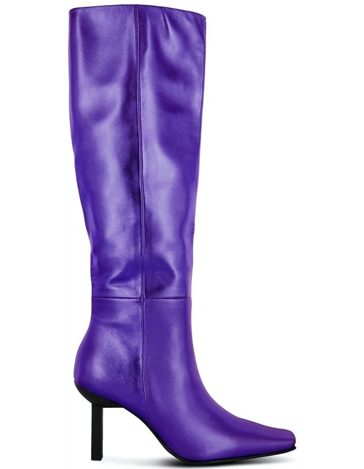 Glory I Knee High Boots in Purple