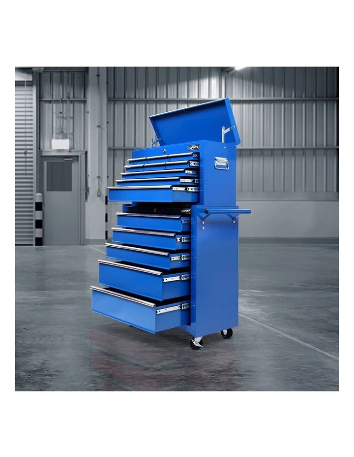 14 Drawer Tool Box Cabinet Chest in Blue