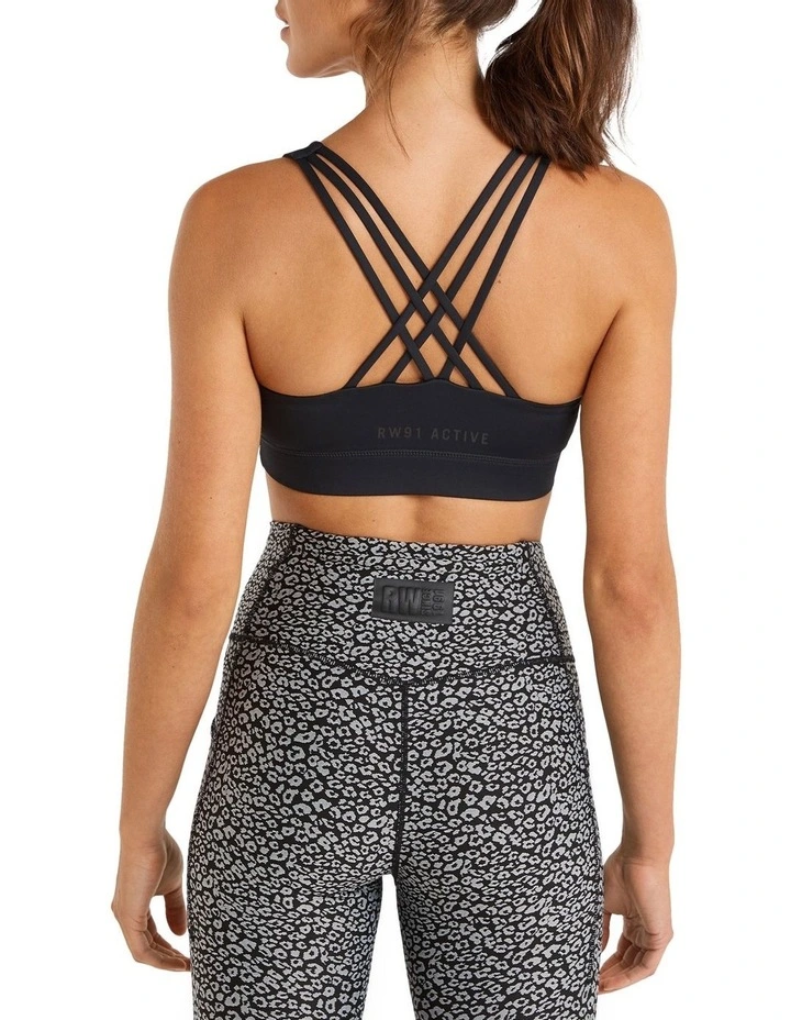 Energise Medium Impact Sports Bra in Black