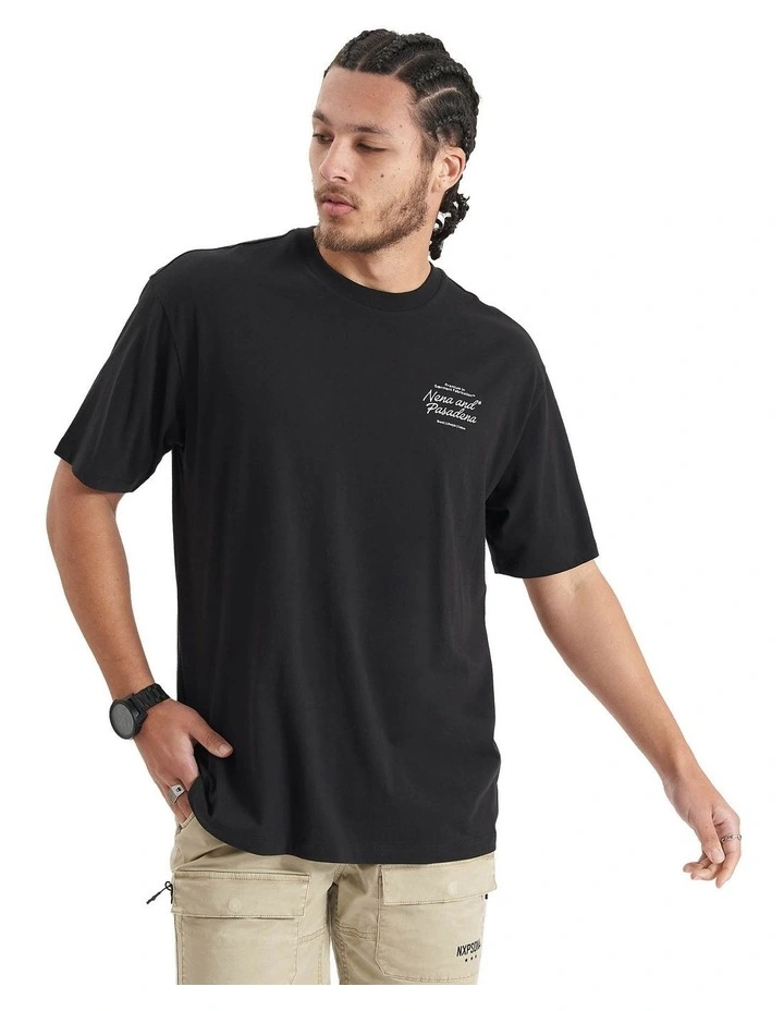 Bouncer Heavy Box Fit Tee in Jet Black
