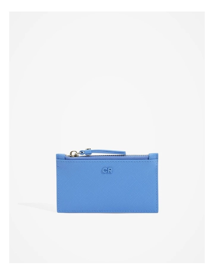 Branded Credit Card Purse in French Blue
