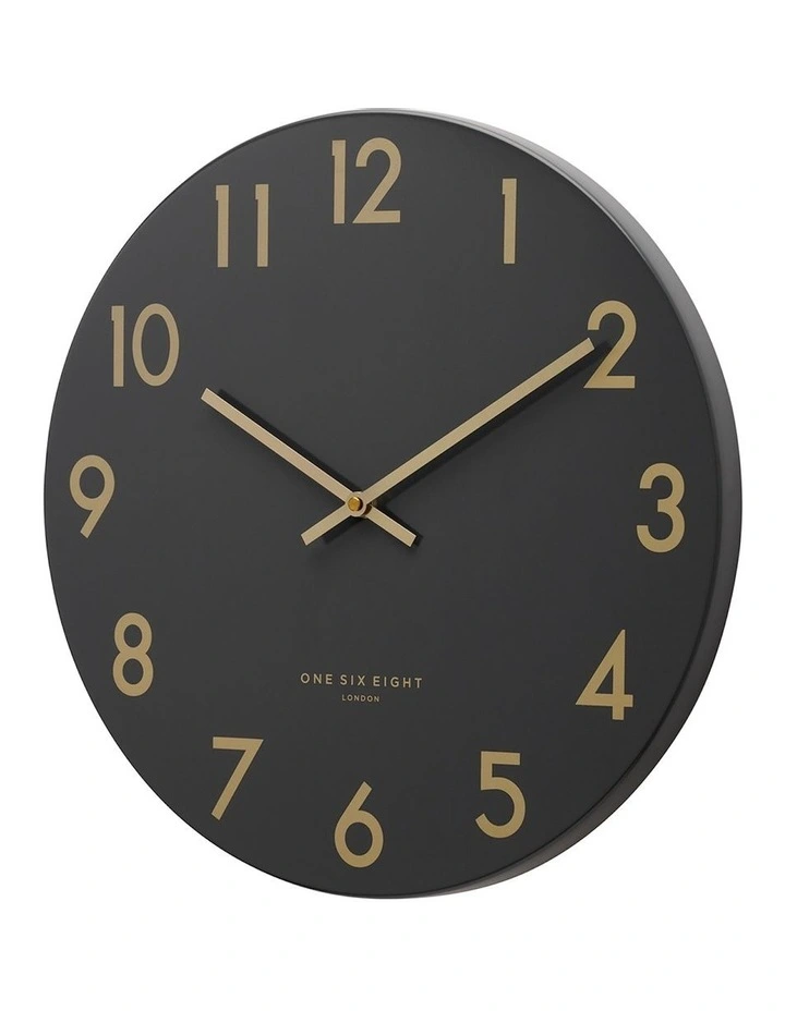 JONES Charcoal 30cm Silent Wall Clock