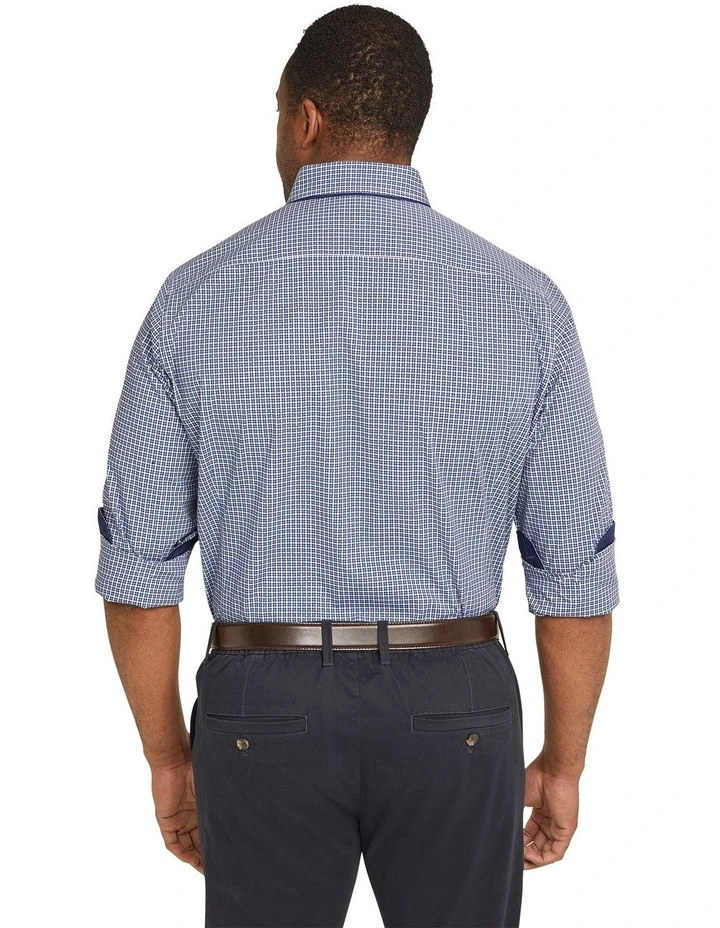 Peyton Check Shirt in Navy