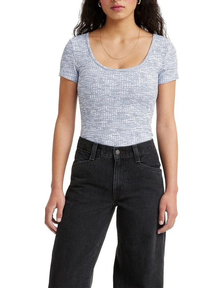 Short-Sleeve Bodega Top in Blue