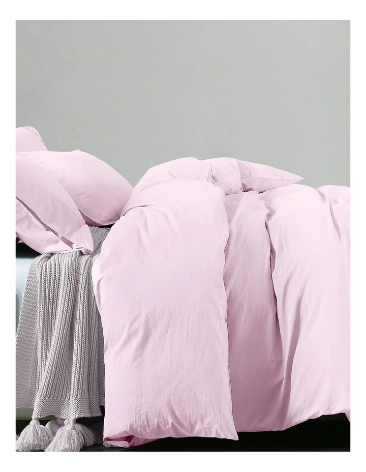 100% Jersey Cotton Quilt Cover Set in Pink