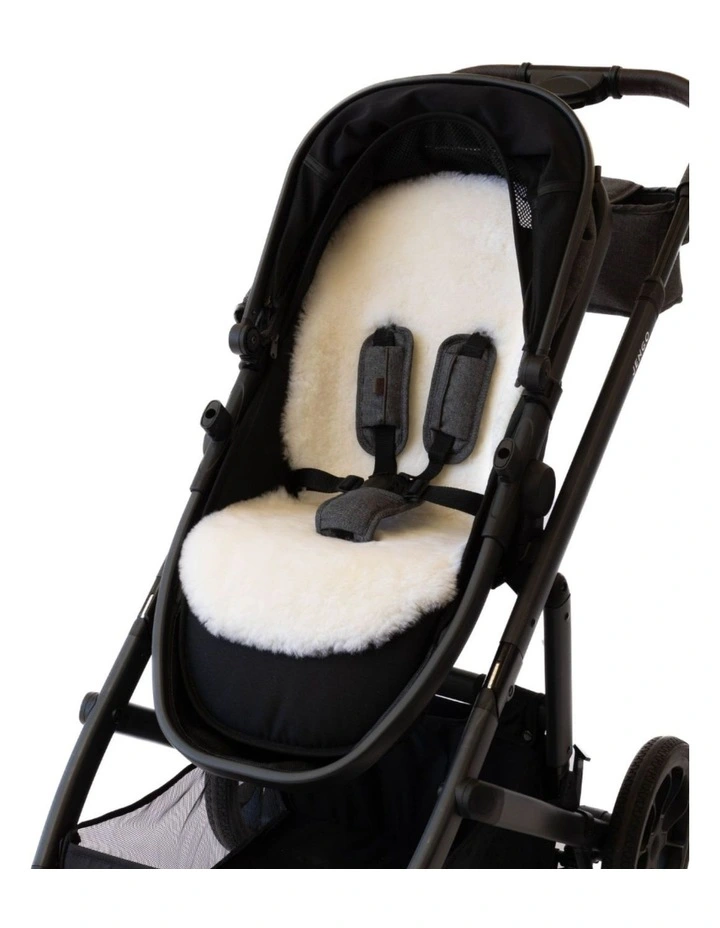 Luxury Lambskin Shorn Wool Pram Liner in Ivory