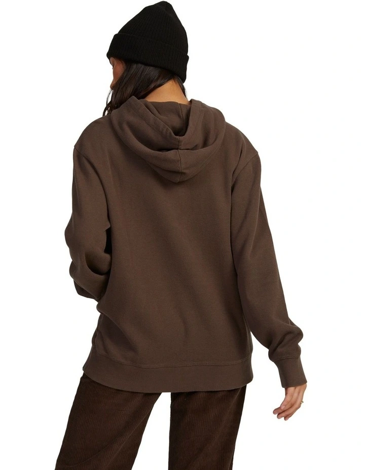 Lax Slouched Hoodie in Brown