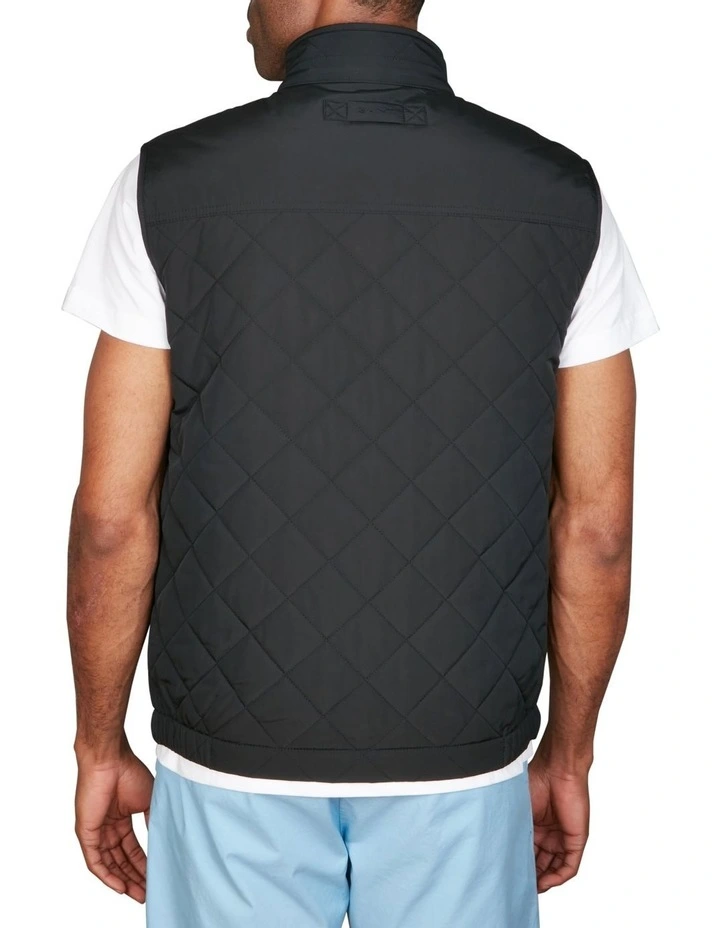 Quilted Windcheater Vest in Black