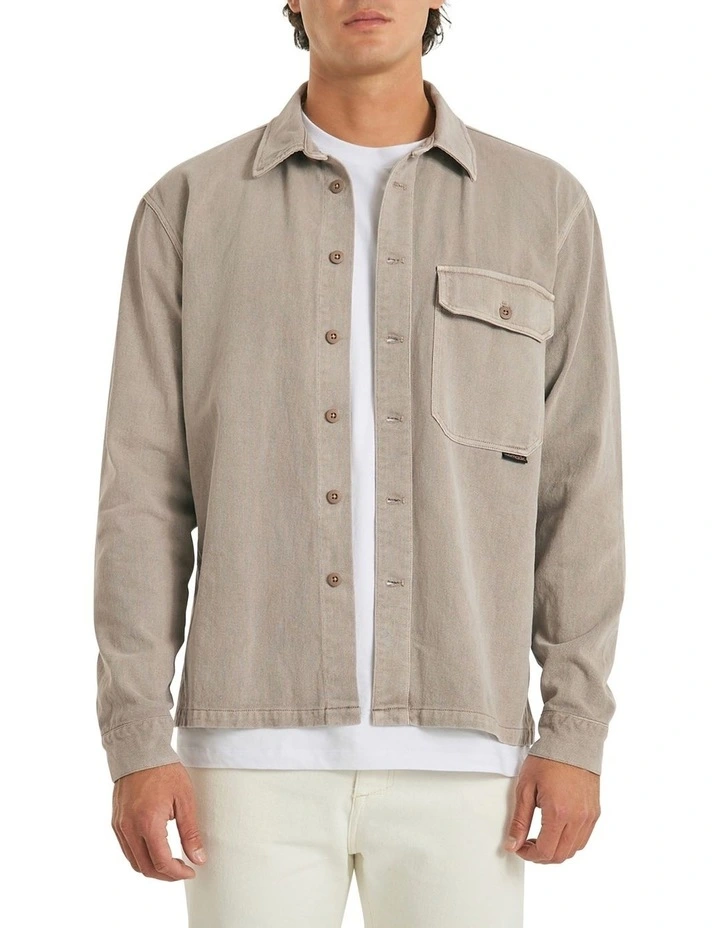 Boxcar Overshirt in Beige