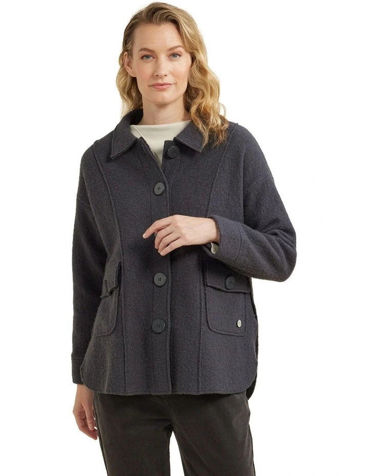 Panelled Jacket in Black