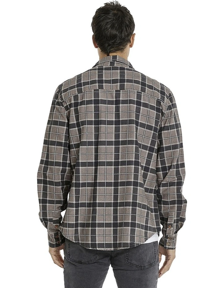 Harlem Standard Long Sleeve Shirt in Iron Check
