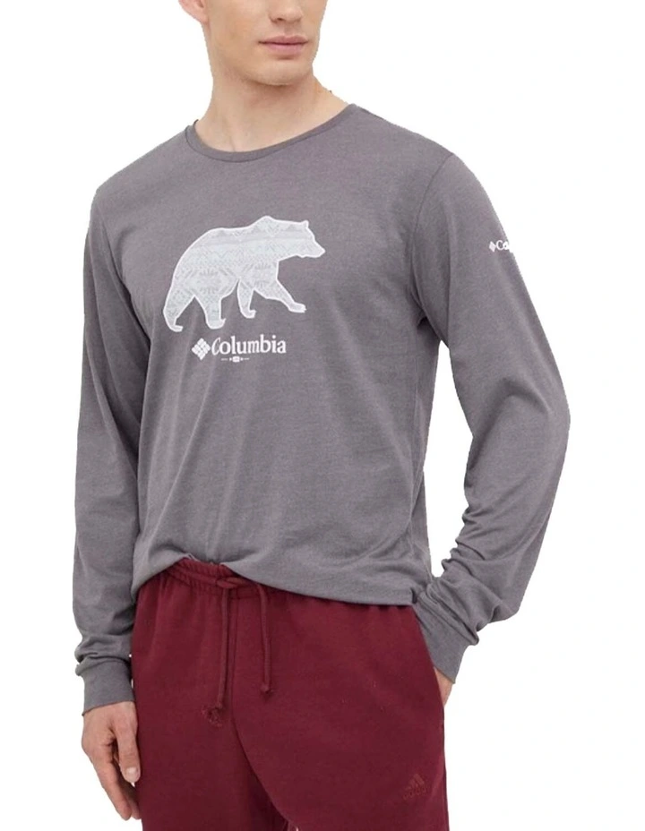 CSC Seasonal Logo Long Sleeve Tee in City Grey Heather