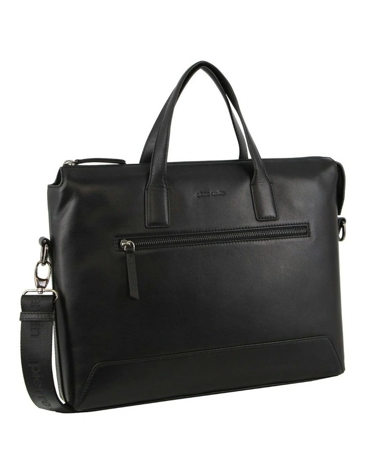 Leather Business Travel Bag in Black