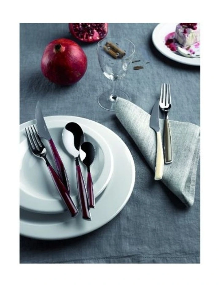 Glamour 24 Piece Cutlery Set in Garnet Red