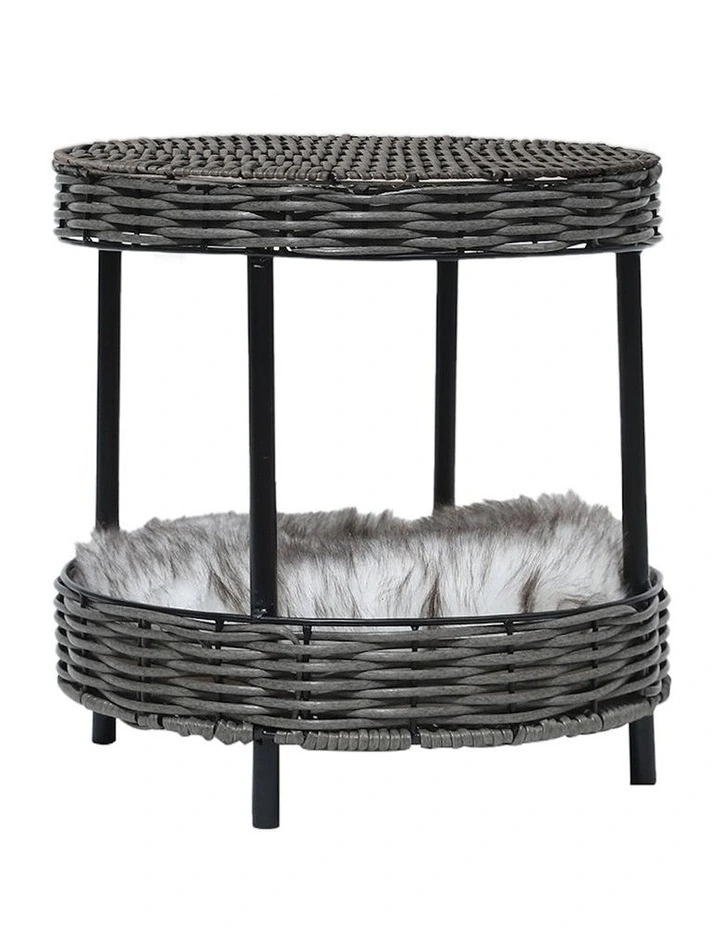 Rattan Pet Bed in Black