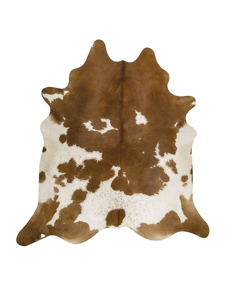 Exquisite Natural Cow Hide Brown White
