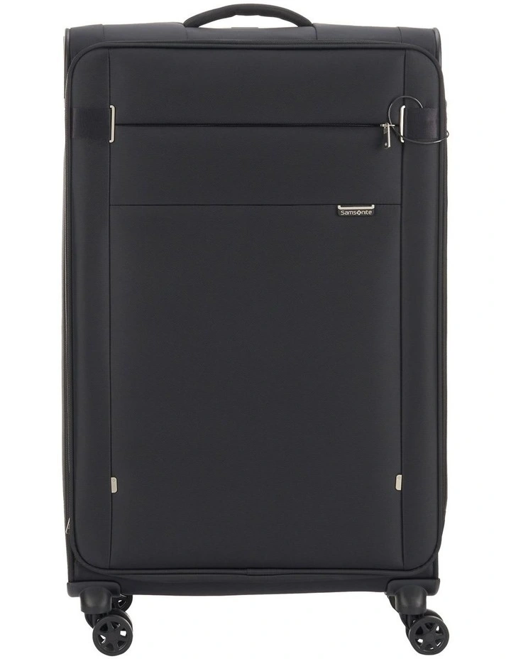 City Rhythm 78cm Soft Side Spinner Suitcase in Black