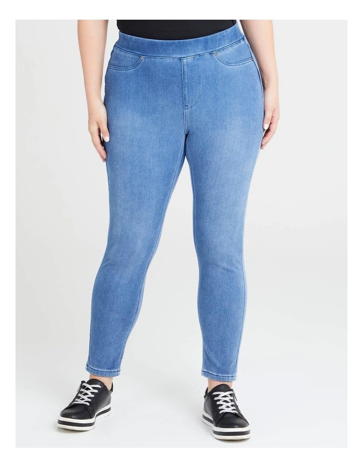 The Best Friend Denim Jegging Mid Blue