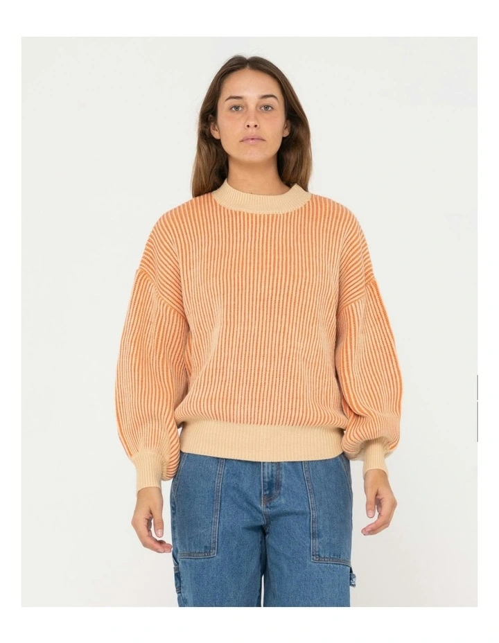 Ora Mock Neck Knit in Orange