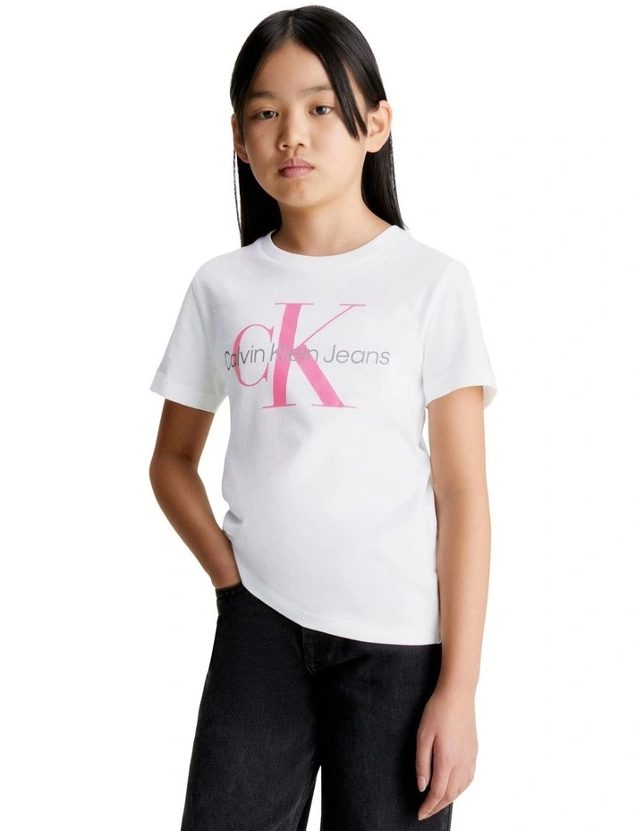 Monogram Short Sleeve T-shirt in Bright White