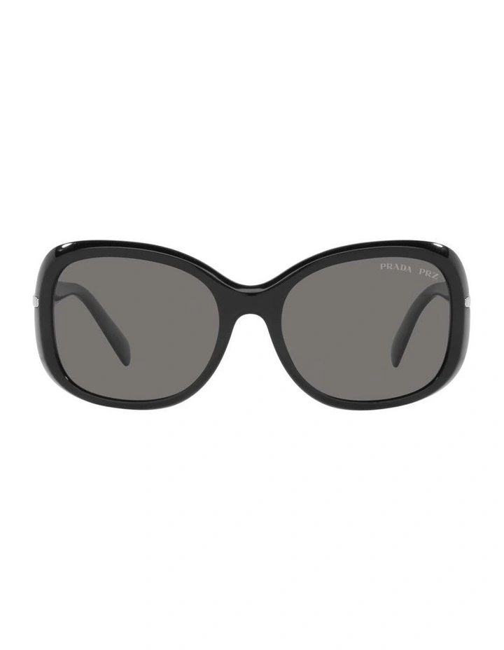 0PR 04ZS Polarised Sunglasses in Black