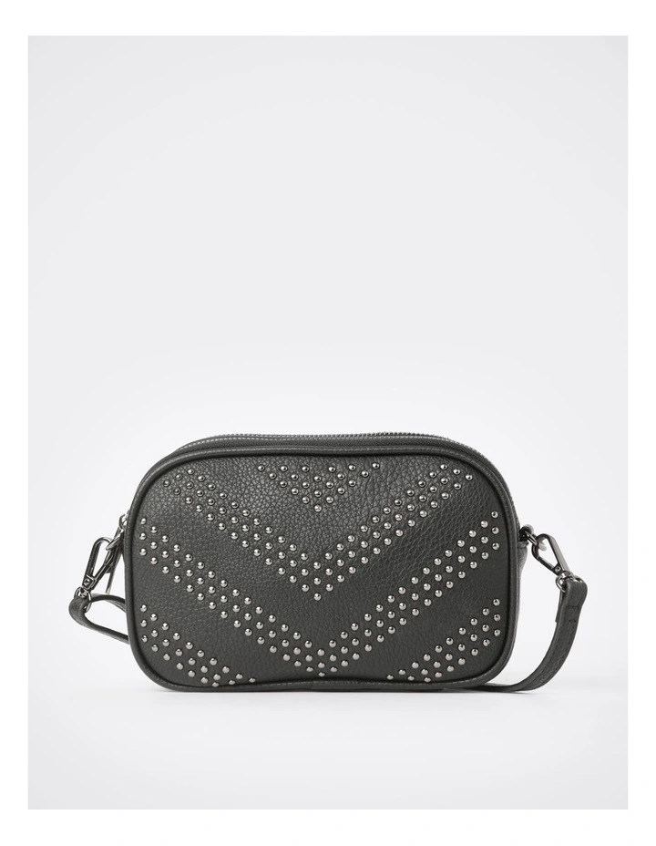 Nat Stud Crossbody Bag in Black