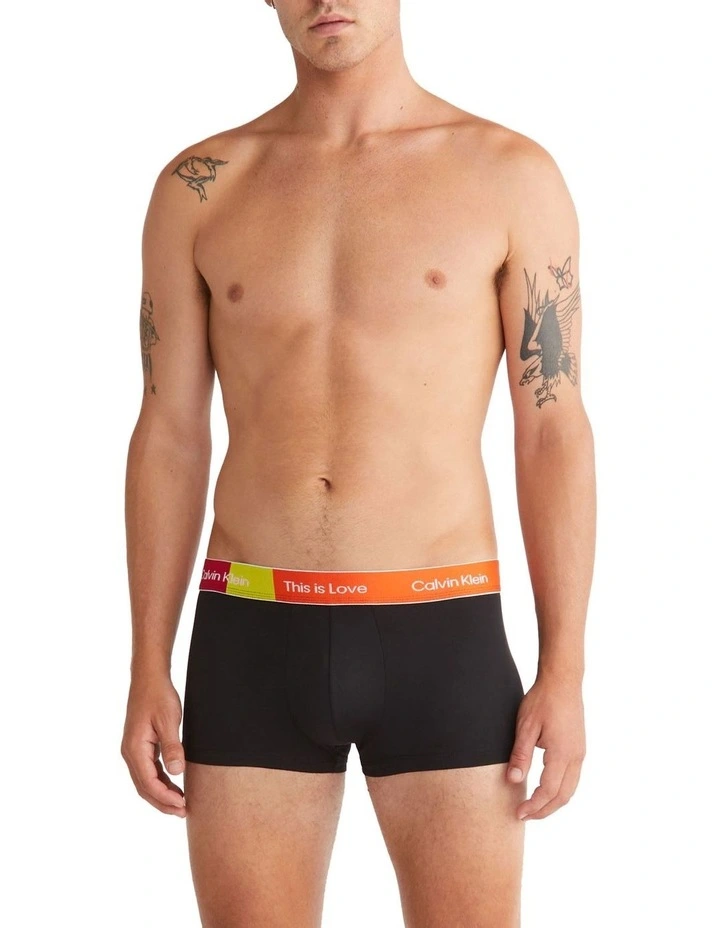 Pride This is Love Micro Colorblock Low Rise Trunk in Black