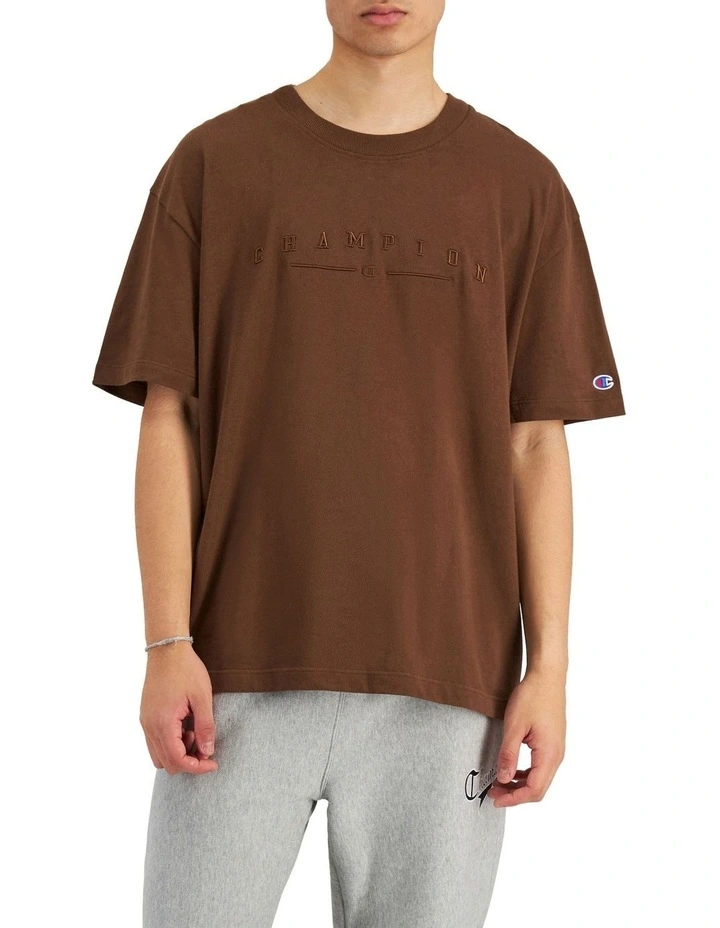 Heritage 2K Logo Tee in Saddleback