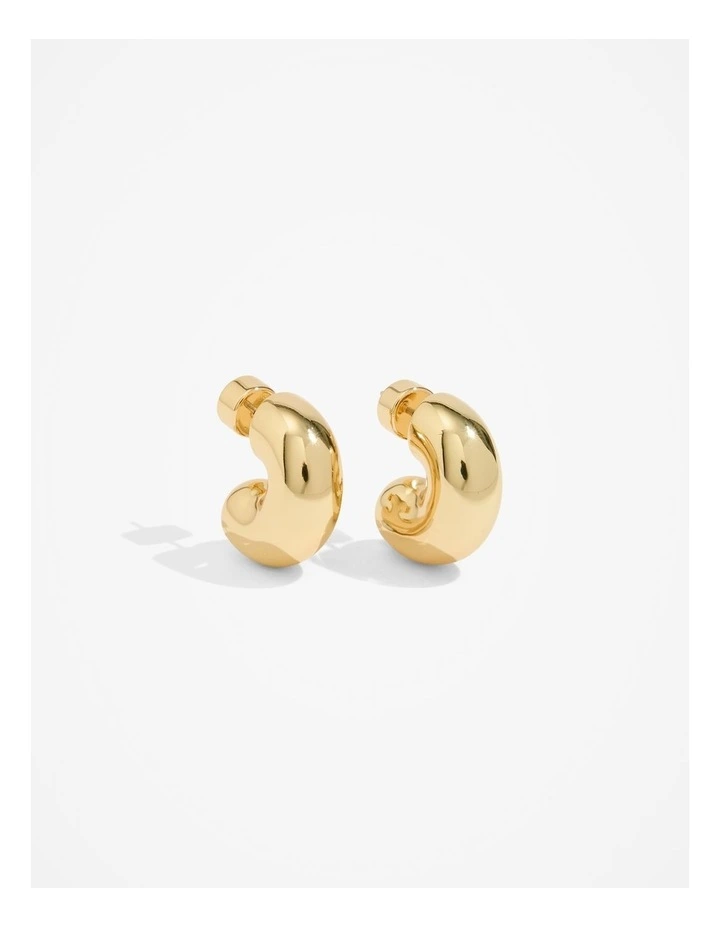 Large Round Hoop Earring in Gold
