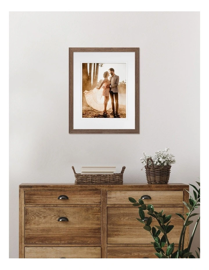 Australia Made Timber Photo Frame Deluxe 11x14/8x10 in Chestnut