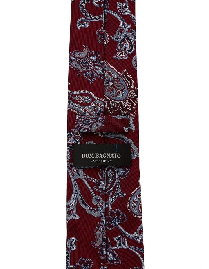 Rampicanti Paisley Silk Tie in Wine