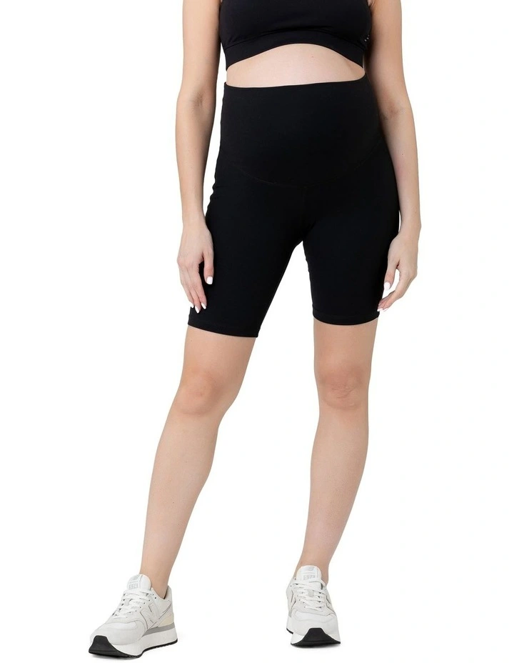 Over Tummy Bike Short in Black
