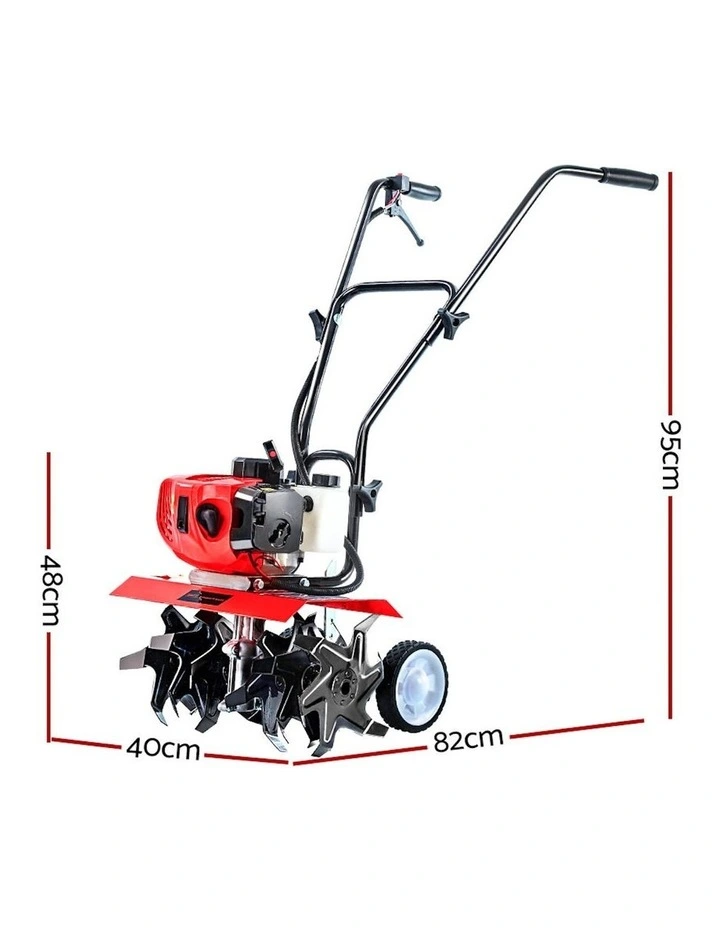 Garden Cultivator Petrol Tiller 72CC in Red