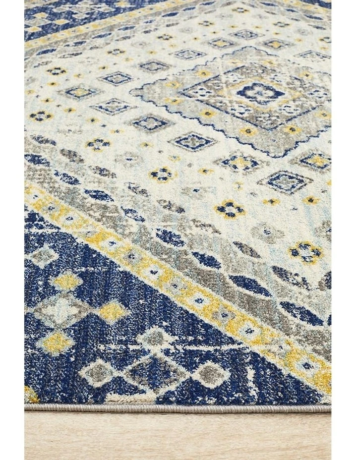 Babylon 203 Rug in Navy/Yellow