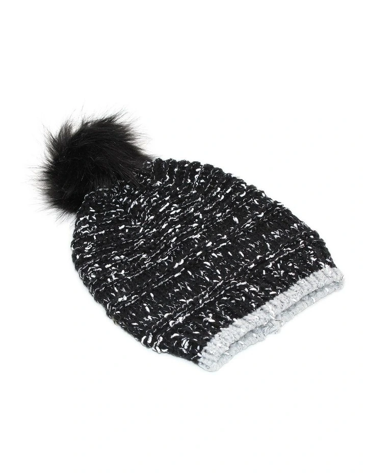 Rosalee Beanie in Black Mix