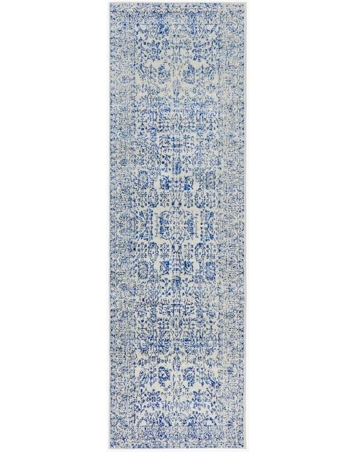 Evoke Frost Blue Transitional Runner Rug