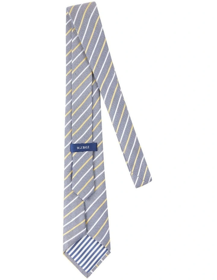 Hutley Tie in Navy/Yellow